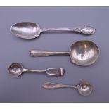 Four small silver spoons. 31.5 grammes.