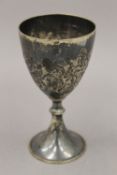 A silver goblet. 14.5 cm high. 4.7 troy ounces.