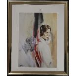 CAPITAL T, Princess Leia, limited edition print, numbered 3/7, framed and glazed. 29.5 x 42 cm.