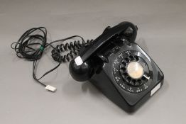 A vintage black bakelite GPO telephone (in working order)