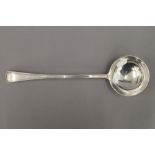 A Victorian silver ladle. 34 cm long. 8.7 troy ounces.