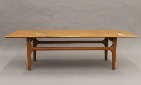 A contemporary Danish coffee table. 148 cm long.