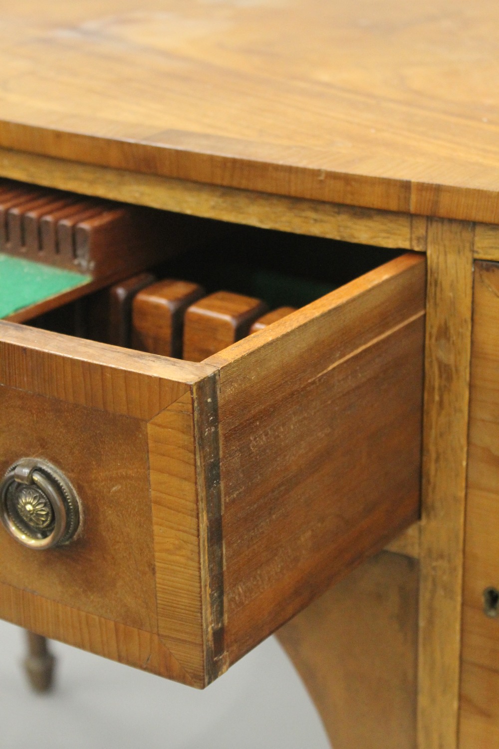 A 19th century style mahogany bow front sideboard. 123 cm wide. - Image 4 of 10