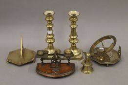 A quantity of brassware