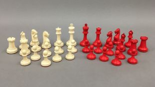 A late 19th/early 20th century ivory Staunton pattern chess set, housed in an Asprey box.