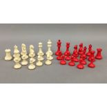 A late 19th/early 20th century ivory Staunton pattern chess set, housed in an Asprey box.