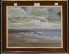 Coastal View, oil on canvas, framed. 39.5 x 29.5 cm.