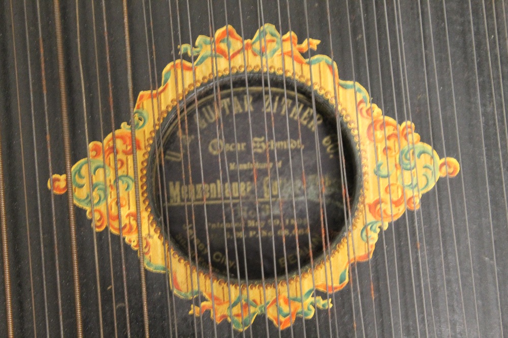 A boxed Menzenhauer's American guitar zither. 43 cm wide. - Image 4 of 4