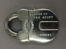 A padlock form vesta. 5.5 cm high.