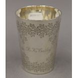 A Victorian silver cup. 9.5 cm high. 3.7 troy ounces.