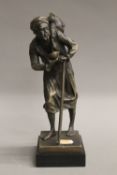 A bronze model of an Arab. 23.5 cm high.