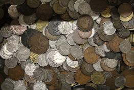 A large quantity of British coins