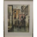 FARAGO, Venice Italy, pastel and gouache, signed and dated 70, framed and glazed. 47 x 61 cm.