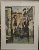 FARAGO, Venice Italy, pastel and gouache, signed and dated 70, framed and glazed. 47 x 61 cm.