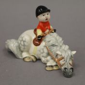 A Beswick Thelwell pony ''Kick-Start''. 13 cm long.