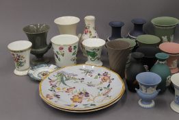 A collection of various porcelain, mostly Wedgwood Jasperware.