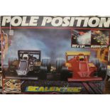 A boxed Scalextric and various accessories