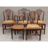 Five various 19th century mahogany chairs