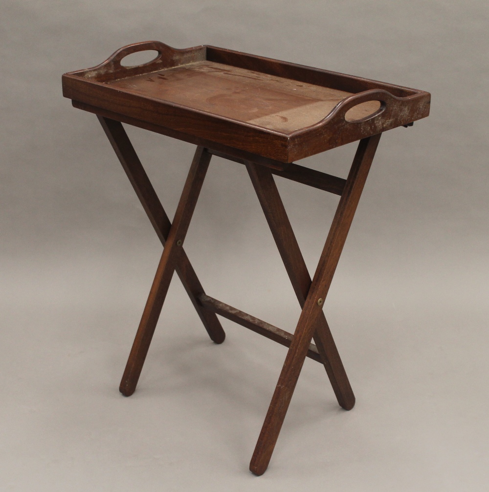 A modern butler's tray on stand. 61 cm wide. - Image 6 of 6