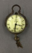 A pendant ball watch. 6 cm high.