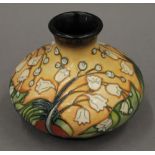 A small modern Moorcroft vase. 10 cm high.