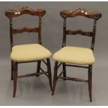 A pair of 19th century faux rosewood chairs