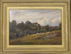 C A GRAVES, A View in the Hastings Area, oil on canvas, signed and dated 1888, framed. 50 x 34.5 cm.