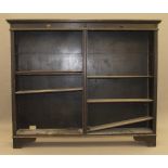 A 1920s oak open bookcase. 162 cm wide.