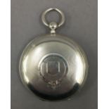 A silver faced and silver cased verge movement pocket watch by John Forrest,