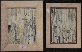 Two NEIL PAYNE collages, Undertone, and Back and Forth, framed and glazed. The former 16.5 x 21.