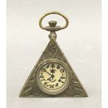 A Masonic pocket watch. 5.5 cm wide.