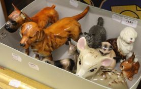 A quantity of various Goebel and other porcelain animals