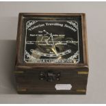 A boxed sextant. The box 11 cm wide.