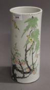 A 19th century Chinese porcelain sleeve vase. 28 cm high.