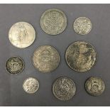 A quantity of various silver British coins
