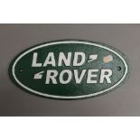 A Land Rover metal sign. 34.5 cm wide.