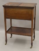 An Edwardian sewing box. 50 cm wide.