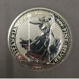 A 1 ounce Britannia 2017 silver coin