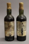 Two bottles of Berry Bros & Co Very Choice Oloroso Sherry. 29 cm high.