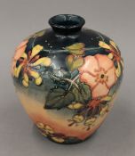 A large modern Moorcroft vase of bulbous form. 16.5 cm high.