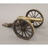 A small Scratch Built model cannon. 27.5 cm long.