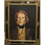 TOM M SPENCER (20th century) British, Portrait of John Ruskin and a Portrait of Robert Browning,