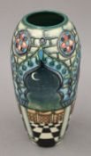 A modern Moorcroft Jumeirah pattern vase. 18 cm high.