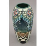 A modern Moorcroft Jumeirah pattern vase. 18 cm high.