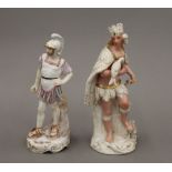 Two 19th century porcelain figures. The largest 15.5 cm high.