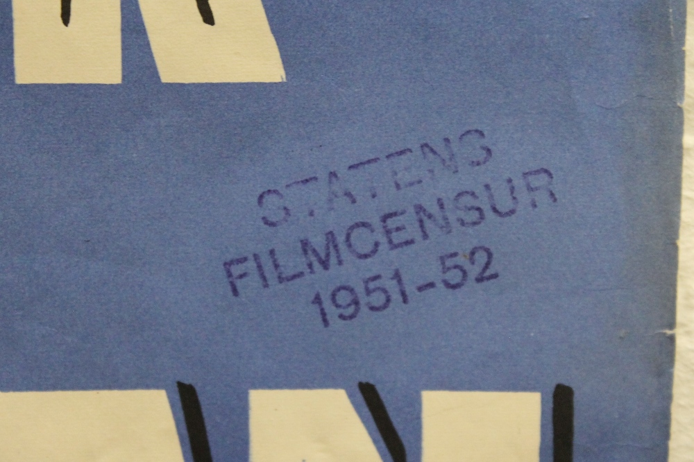 A 1950s Danish film poster, entitled Kameliadamen, starring Greta Garbo and Robert Taylor. 61. - Image 2 of 3