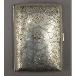 A silver cigar case. 12 cm high. 4.7 troy ounces.