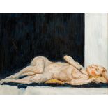 After LUCIAN FREUD (1922-2011) British, Nude Study, oil on board, framed. 40.5 x 31 cm.
