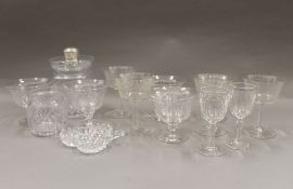 A quantity of cut glassware