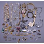 A quantity of costume jewellery, etc.